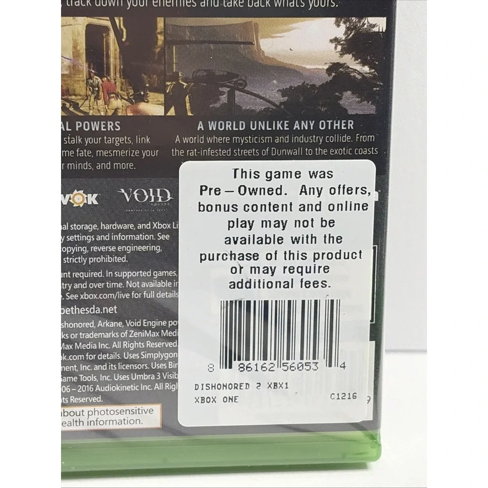 Game Bundle 3- Dishonored 2(sealed), The Evil Within & COD Blackops 3 (all CIB)